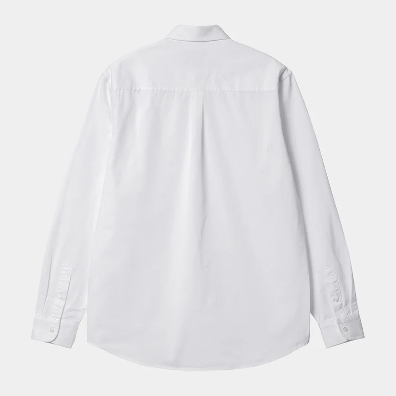 Carhartt WIP Herren Madison Langarmhemd – Weiß
