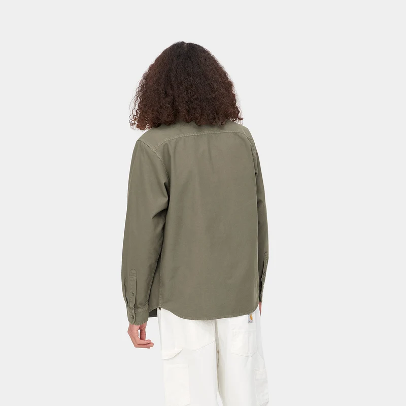 Carhartt WIP Herren Bolton Langarmhemd – Salvia