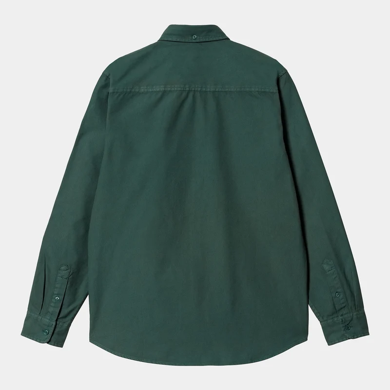 Carhartt WIP Herren Bolton Langarmhemd – Botanic