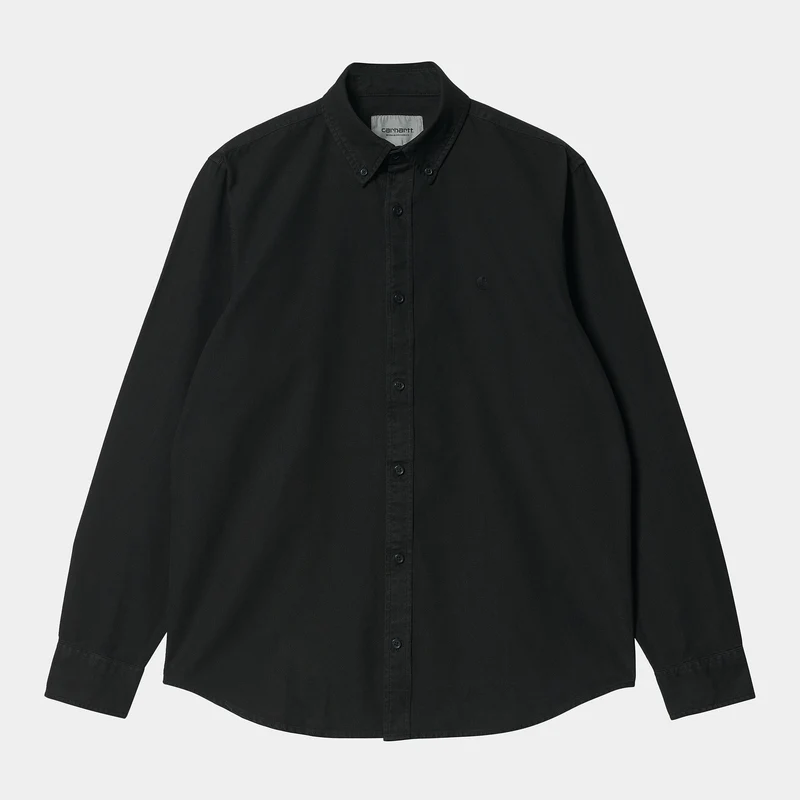 Carhartt WIP Herren Bolton Langarmhemd – Schwarz