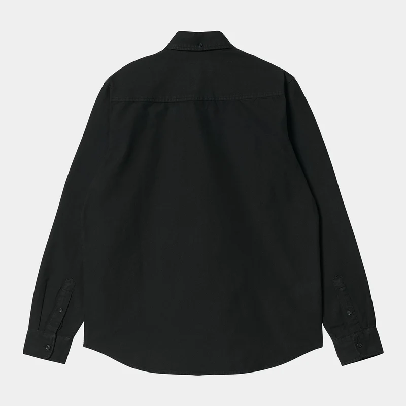Carhartt WIP Herren Bolton Langarmhemd – Schwarz