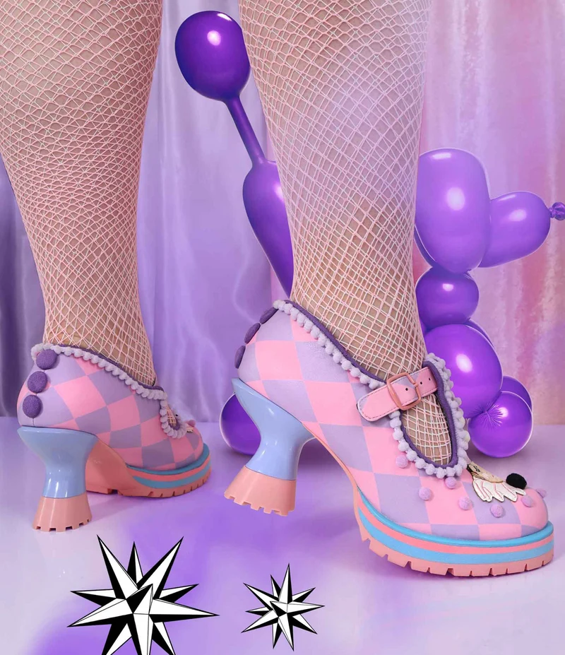 Irregular Choice Damen Cirque Du YAY High Heel - Rosa/Lila