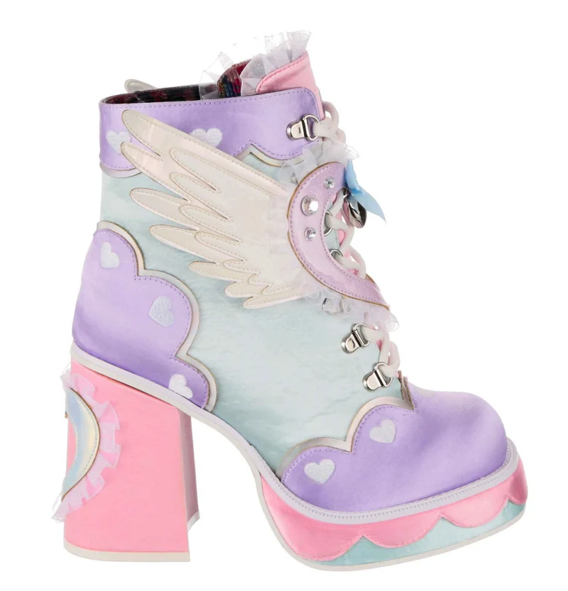 Irregular Choice Damen Heart Way There High Heel - Rosa/Lila