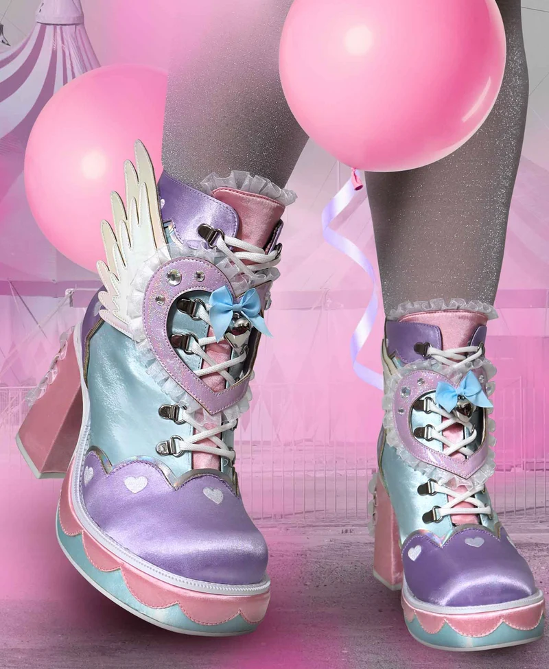 Irregular Choice Damen Heart Way There High Heel - Rosa/Lila