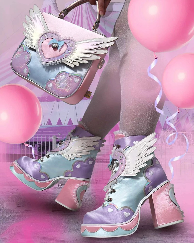 Irregular Choice Damen Heart Way There High Heel - Rosa/Lila