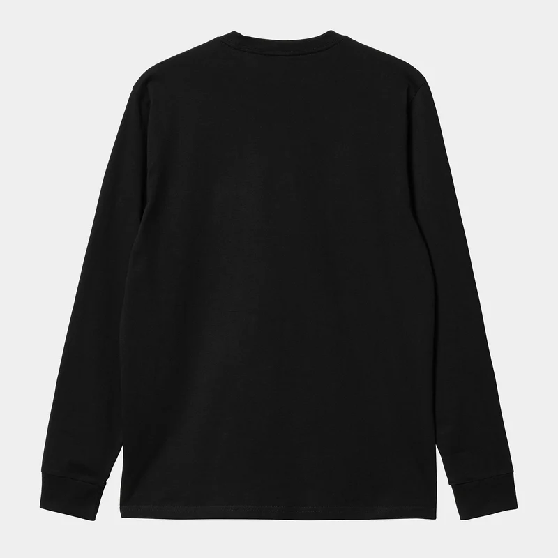 Carhartt WIP Herren-T-Shirt mit langen Ärmeln und Taschen – Schwarz