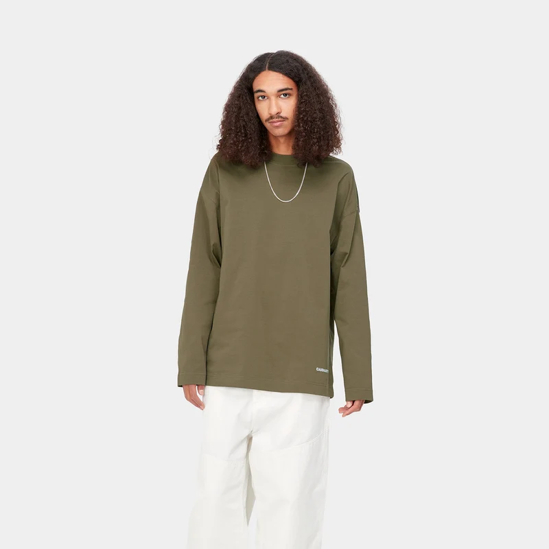 Carhartt WIP Herren Link Langarm-T-Shirt – Brennnessel