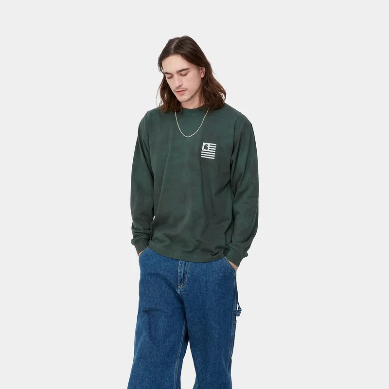 Carhartt WIP Herren Chromo Langarm-T-Shirt – Treehouse