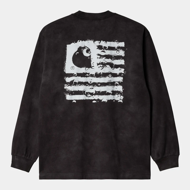 Carhartt WIP Herren Chromo Langarm-T-Shirt – Schwarz