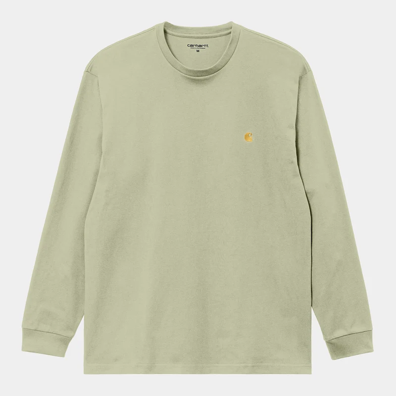 Carhartt WIP Herren Chase Langarm-T-Shirt – Agave