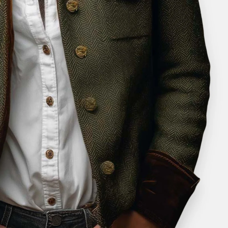 Gwendolyn | Damen Strukturierte Jacke mit Knopfdetails