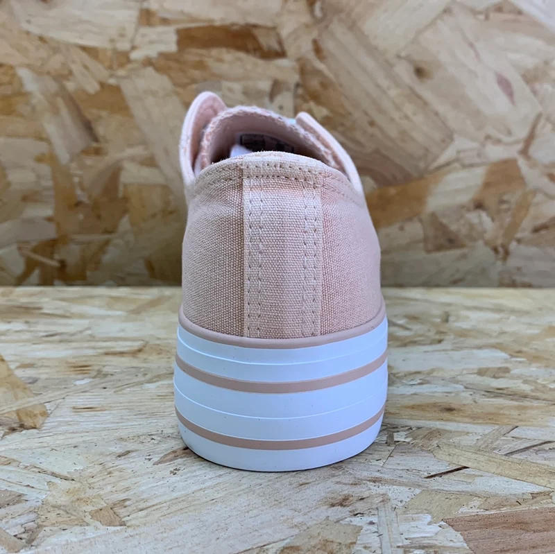 Refresh Modische Plateau-Sneaker für Damen – Nude Pink