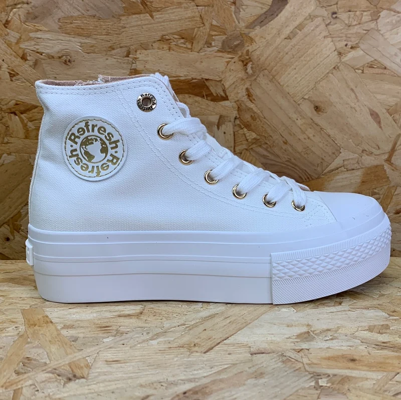 Refresh Modische High-Top-Sneaker für Damen – Weiß