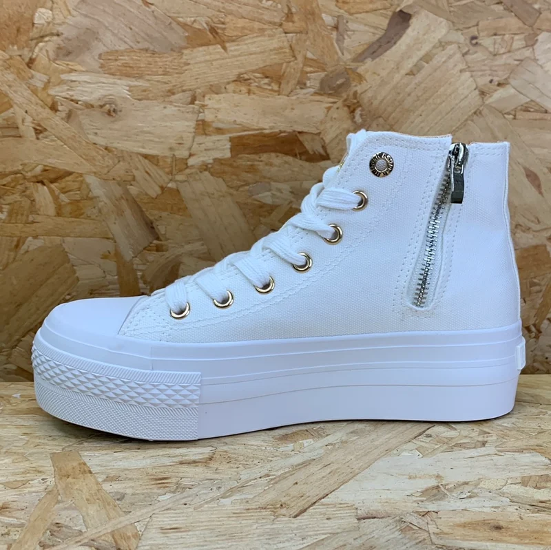 Refresh Modische High-Top-Sneaker für Damen – Weiß