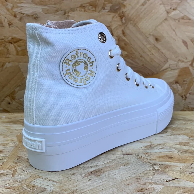 Refresh Modische High-Top-Sneaker für Damen – Weiß