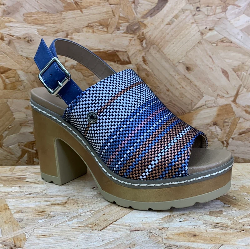Refresh Modische High-Heel-Sandalen für Damen – Jeansblau