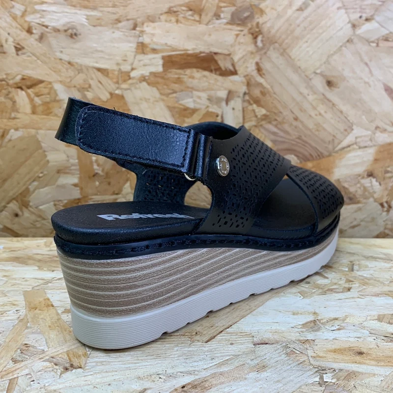 Refresh Mode-Keilsandalen für Damen – Schwarz