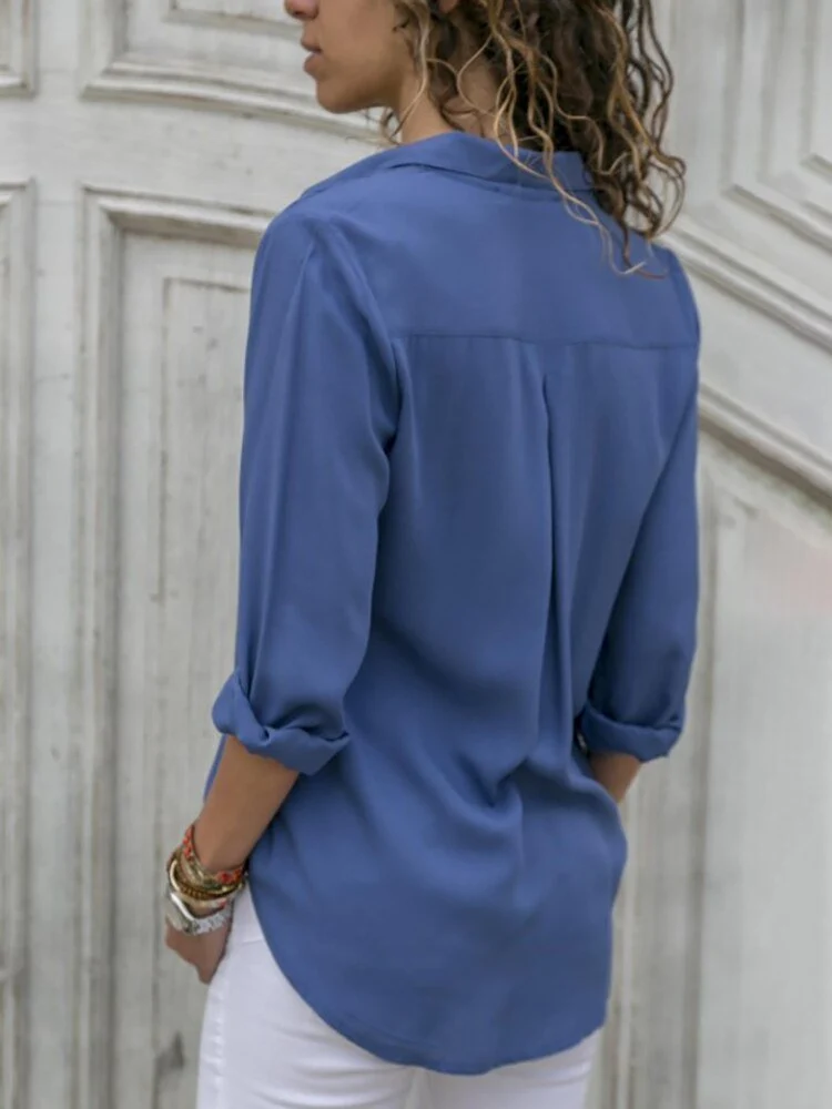Brigitta | Damen Langarm Hemdbluse