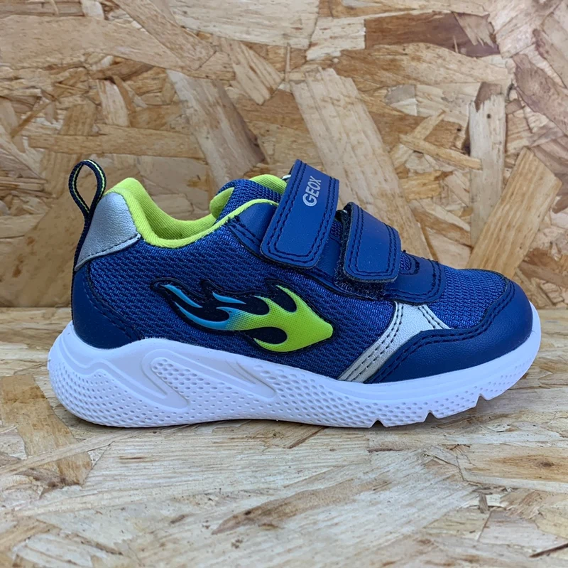 Geox Sprintye-Trainer für Kleinkinder – Jeans/Limette