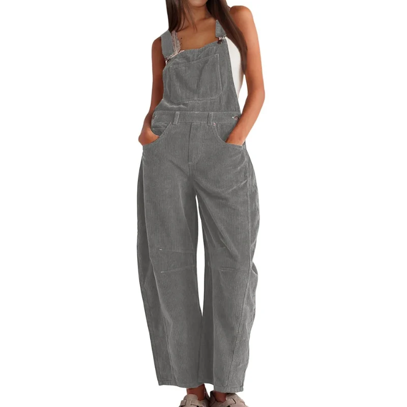 Imogen | Damen Latzhose Overall mit Weitem Bein