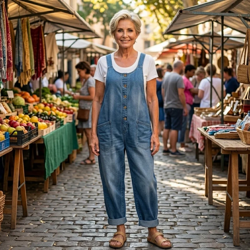 Linnéa | Damen Latzhose Wide Leg Overall