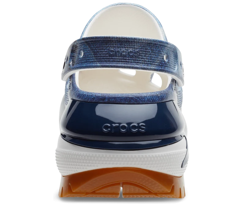 Crocs Unisex Classic Mega Crush Denim Clog – Weiß