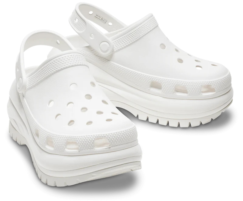 Crocs Unisex Classic Mega Crush Clog – Weiß