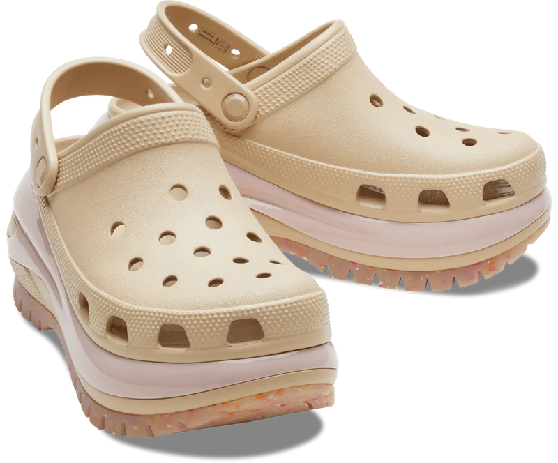 Crocs Unisex Classic Mega Crush Clog – Chai / Multi