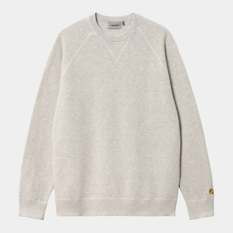 Carhartt WIP Chase-Strickpullover für Herren – Ash Heather