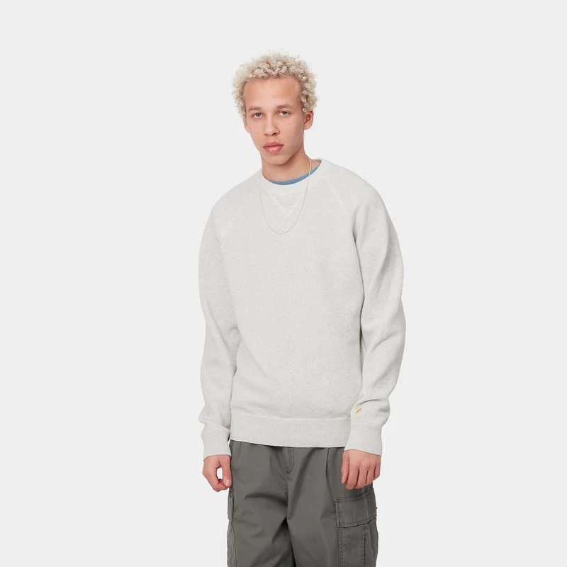 Carhartt WIP Chase-Strickpullover für Herren – Ash Heather