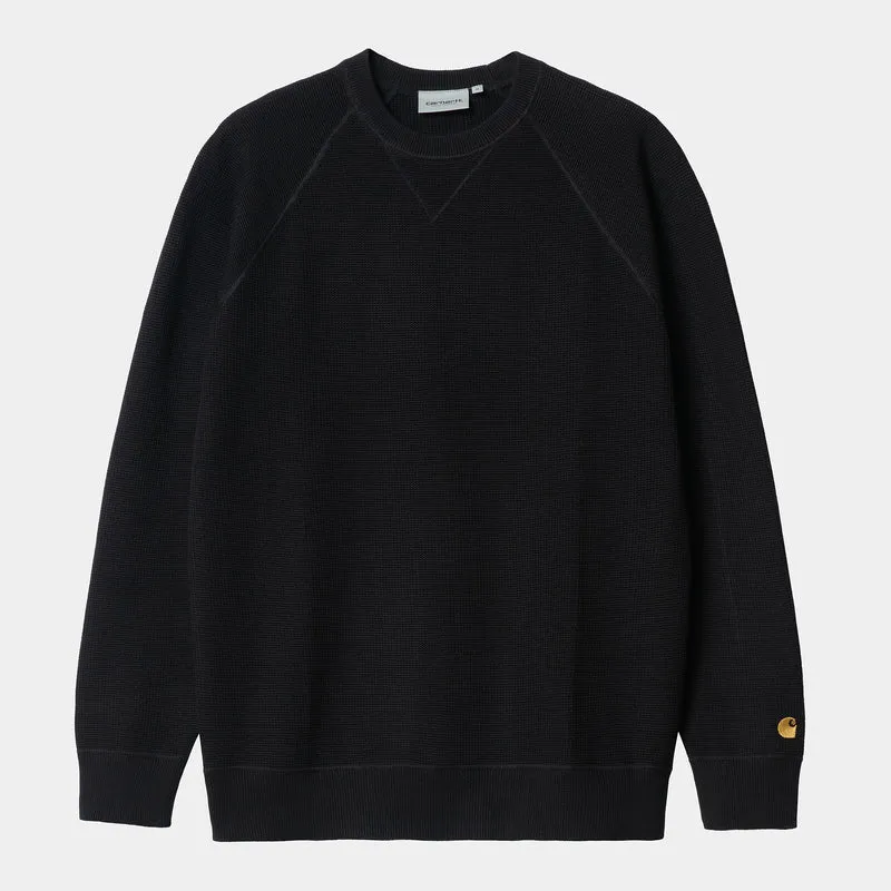 Carhartt WIP Chase-Strickpullover für Herren – Schwarz