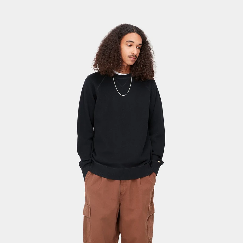 Carhartt WIP Chase-Strickpullover für Herren – Schwarz