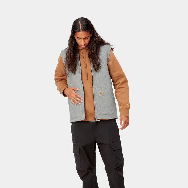 Carhartt WIP Herren-Car-Lux-Weste – Grau meliert