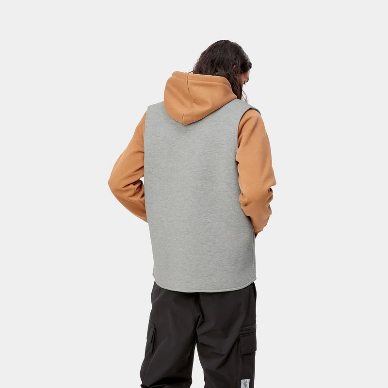 Carhartt WIP Herren-Car-Lux-Weste – Grau meliert