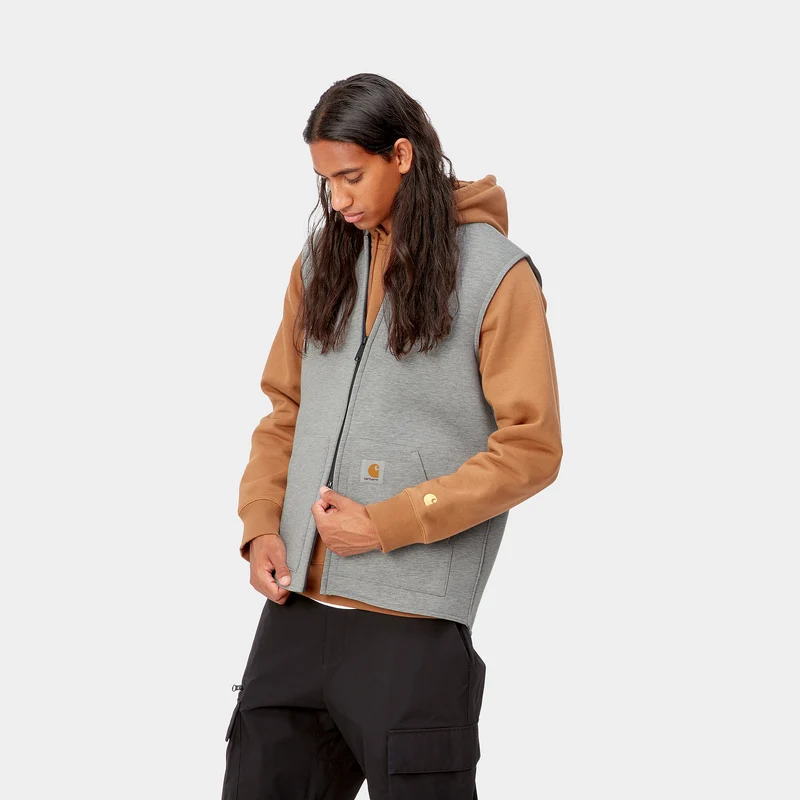 Carhartt WIP Herren-Car-Lux-Weste – Grau meliert