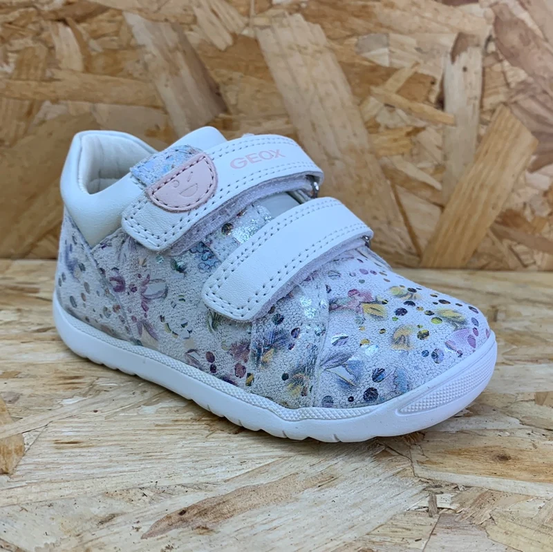 Geox Sneaker aus Macchia-Leder für Kleinkinder – Weiß