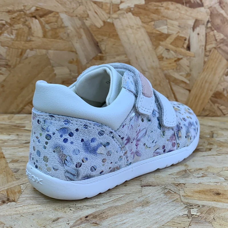 Geox Sneaker aus Macchia-Leder für Kleinkinder – Weiß