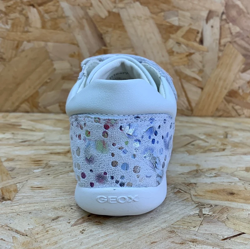 Geox Sneaker aus Macchia-Leder für Kleinkinder – Weiß