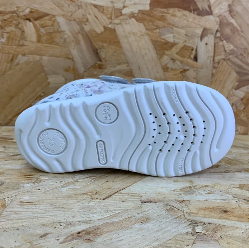 Geox Sneaker aus Macchia-Leder für Kleinkinder – Weiß