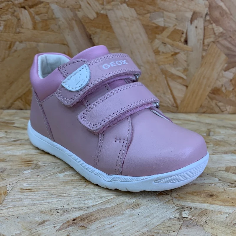 Geox Baby-Trainer aus Macchia-Leder – Rose