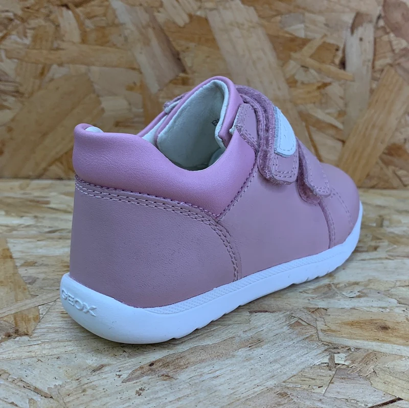 Geox Baby-Trainer aus Macchia-Leder – Rose