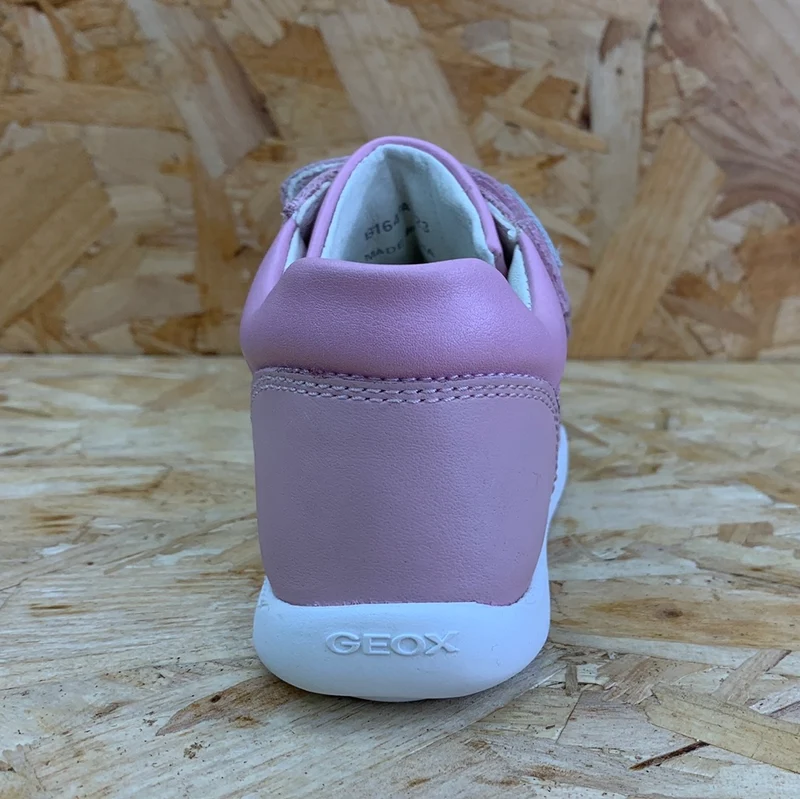 Geox Baby-Trainer aus Macchia-Leder – Rose