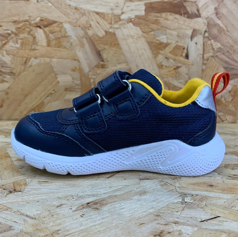 Geox Sprintye-Trainer für Kleinkinder – Marineblau/Gelb