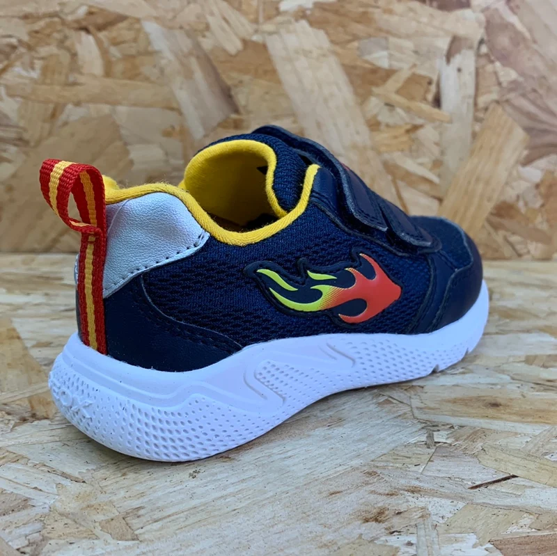 Geox Sprintye-Trainer für Kleinkinder – Marineblau/Gelb