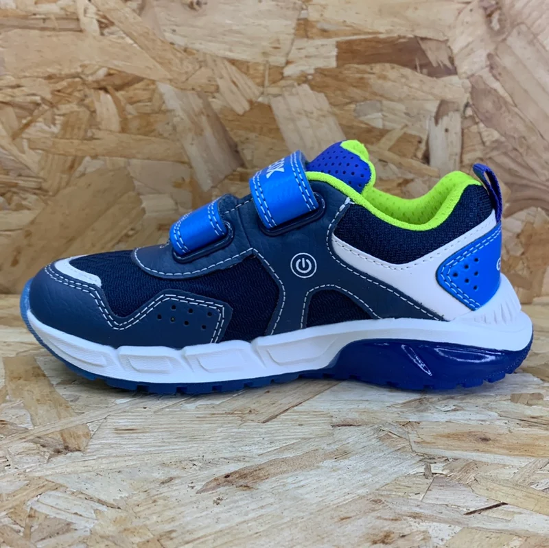 Geox Spaziale Light Up Sneakers für Kinder – Marineblau/Hellblau