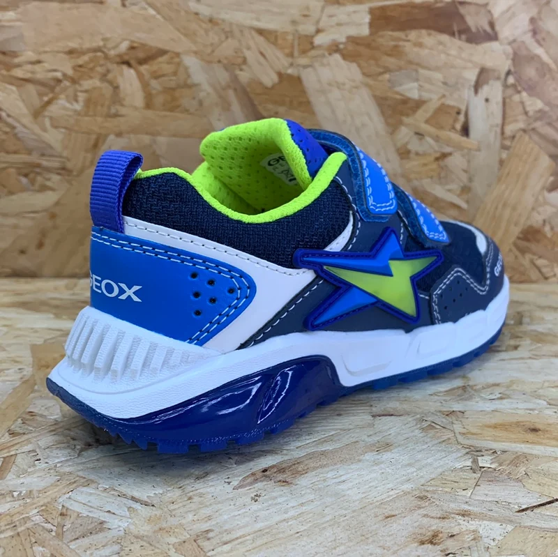 Geox Spaziale Light Up Sneakers für Kinder – Marineblau/Hellblau