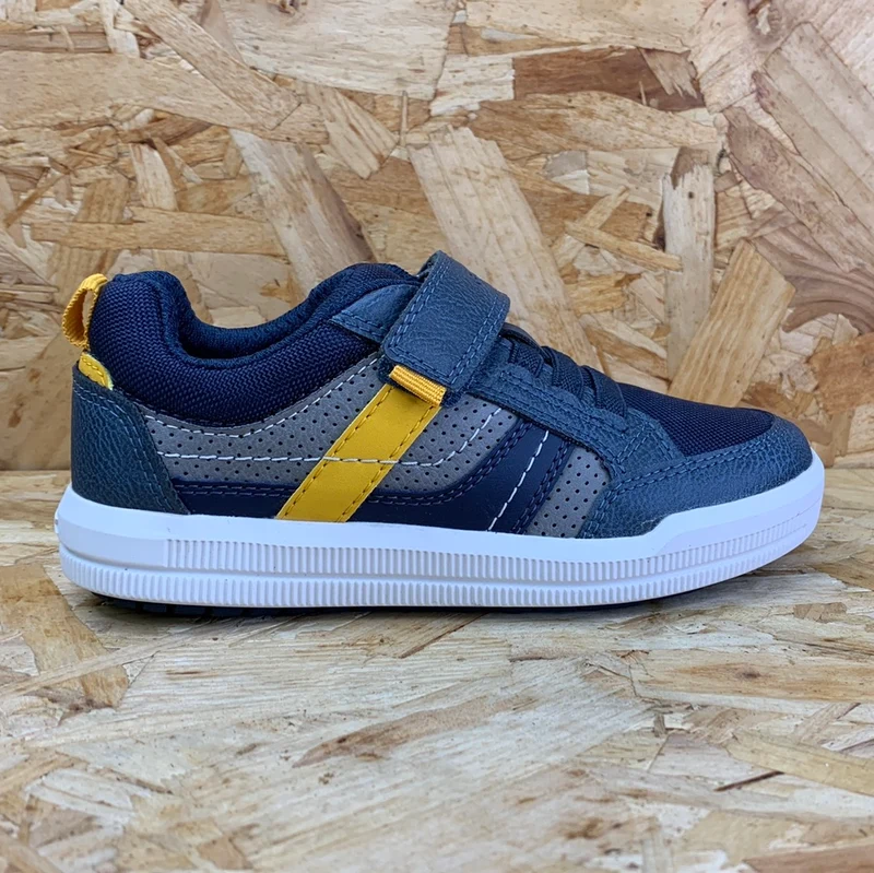 Geox Kinder-Arzach-Trainer – Avio / Dunkelgelb