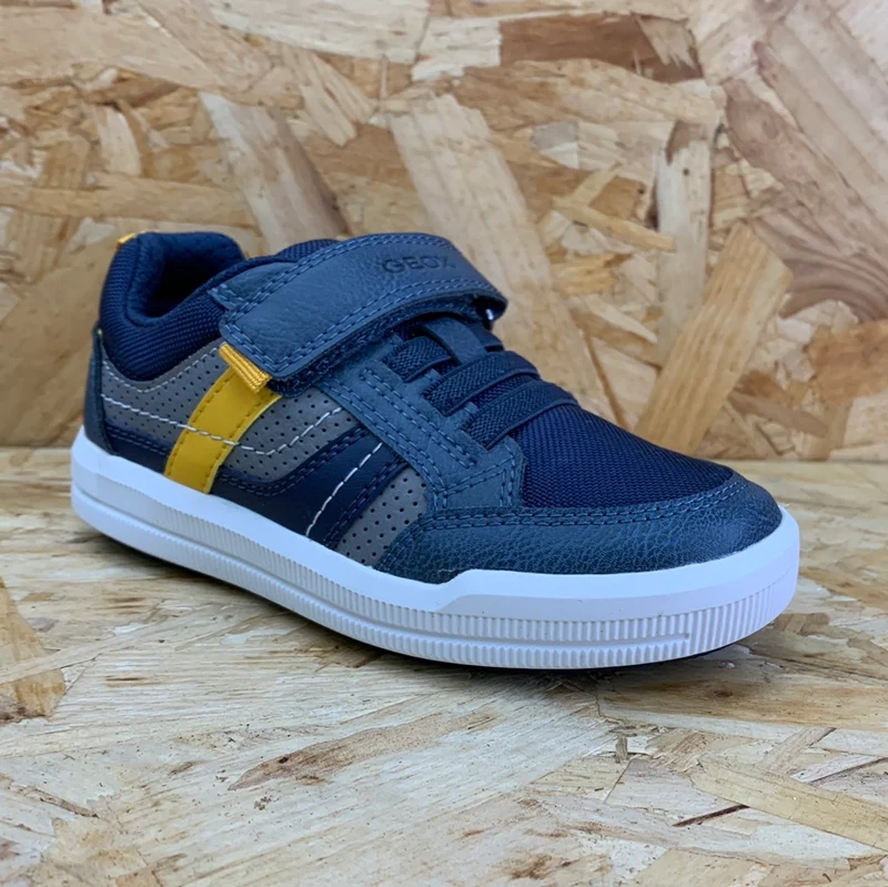 Geox Kinder-Arzach-Trainer – Avio / Dunkelgelb