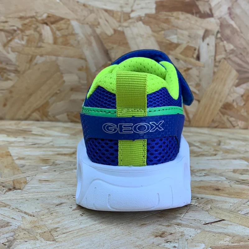 Geox Wroom Light Up Sneakers für Kinder – Royal / Limette
