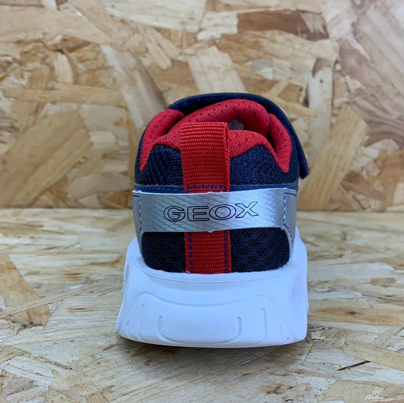 Geox Wroom Light Up Sneakers für Kinder – Marineblau/Rot